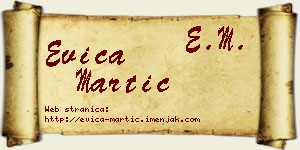 Evica Martić vizit kartica